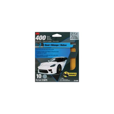 MMM31445 image(0) - 3M 31445 Sanding Disc, 6 in Dia, 400 Grit