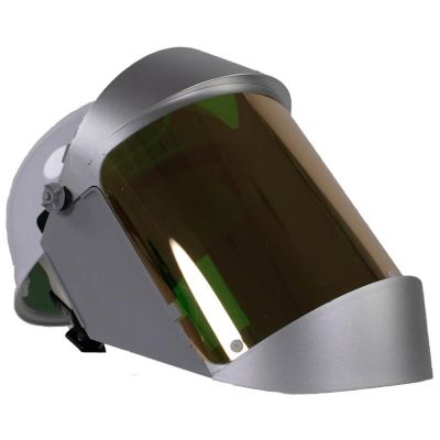 OBR2148AFCM22 image(0) - OBERON Face Shield & Hard Cap - Heat Reflective - Window: Green Gold Anti-Fog - With Lower Crown and Ear Muffs