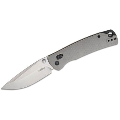 KER1426 image(0) - Kershaw Sequence Manual Open Liner Lock 8Cr13MoV Drop Point Blade with Stonewashed finish Folding Pocket Knife - Gray