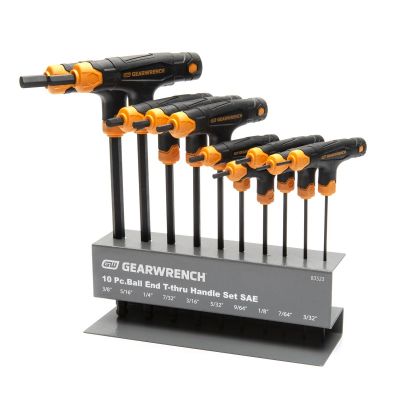 KDT83523 image(0) - GearWrench 10 Piece SAE Ball End T-Handle Hex Key Set