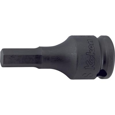 KKN13012M-52-6 image(0) - Ko-ken USA 13012M.52-6 3/8 Sq. Dr. Bit Socket 6mm Hex Length 52mm