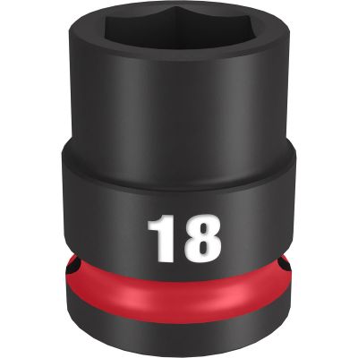 MLW49-66-6250 image(0) - Milwaukee Tool SHOCKWAVE Impact Duty  1/2"Drive 18MM Standard 6 Point Socket