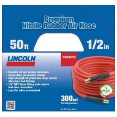 LIN72N1250 image(0) - Lincoln Lubrication 50 FT 1/2' Air/Water Replacement hose(83754) - Nitrile