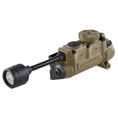 STL14307 image(0) - Streamlight Sidewinder Stalk - Includes Helmet Clip (Attached to Light), Arc Rail Assy, Arc Rail Mount, (1) CR123A & "AA" Alkaline Battery - Box - Coyote