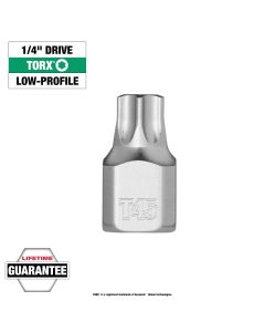 MLW45-34-1112 image(0) - Milwaukee Tool 1/4 Inch Drive T45 Low-Profile TORX Bit Socket