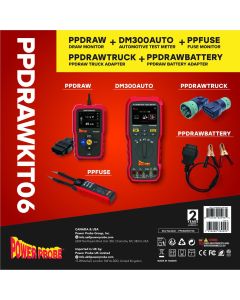 PPRPPDRAWKIT06 image(0) - Power Probe POWER PROBE PPDRAW+ Bat Adptr + Truck J1939 Adptr+PPFUSE+DM300AUTO