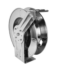 Milton Industries Stainless Steel Hose Reel w/ 3/8" x 50' ULR hose (3/8" fittings)