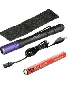 STL66149 image(1) - Streamlight Stylus Pro USB UV - Includes USB Cord and Nylon Holster - Black