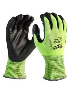 Milwaukee Tool 12 Pk Hi-Vis Cut Lvl 4 Poly Dip-XXL