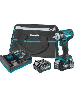 MAKGWT04D image(0) - Makita 40V max XGT&reg; Brushless Cordless 4-Sp 1/2" Sq. Drive Impact Wrench Kit w/ Friction Ring Anvil, var. spd., rev., L.E.D. Light, bag (2.5Ah)