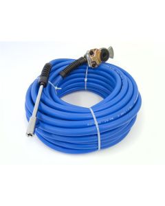 KEN26100 image(0) - Ken-tool Premium Reinforced Hybrid Air Hose - 100 Ft, 1/4" Brass Male Fitting, Max Pressure: 300 PSI, 3/8" I.D.