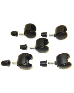 ShopSol Casters, Industrial-Base Hard Floor (Set of 5)
