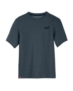 MLW603BL-2X image(1) - Milwaukee Tool HYBRID WORK TEE - SS BLUE 2X