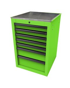 Homak Manufacturing RS PRO 22 in. 7-Drawer Side Cabinet, Lime Green