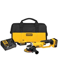 DWTDCG412P2 image(1) - DeWalt 20V MAX* 4-1/2-in. - 5-in. (114mm - 127mm) Cordless Angle Grinder with (2) 5.0 Ah Batteries and Charger
