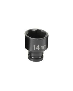 Grey Pneumatic 1/4" Surface Drive x 14mm Standard  Socket