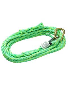 PeakWorks Premium Vertical Lifeline - Carabiner & Back Splice - 150' (45.7 m)