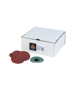 HIT324-25 image(0) - High Teck Products 324-25 R-Style Disc, 3 in Dia, 24 Grit, Aluminum Oxide, Polymer Backing