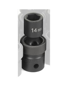 Grey Pneumatic 1/2" Drive x 14mm Standard Universal Socket
