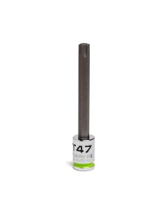 GETSTB47L image(0) - Grip Edge Tools 3/8" Dr RPT Long Star Bit Socket T47
