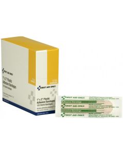 FAOG106 image(0) - First Aid Only 1"x3" Plastic Bandages 100/box
