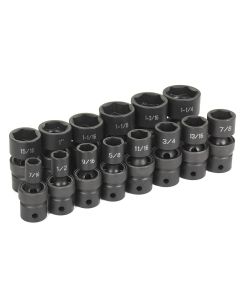 Grey Pneumatic 1/2" Drive 14 Piece Standard Length Fract. Universal Set