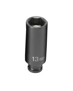 GRE913MDG image(1) - Grey Pneumatic 1/4" Drive x 13mm Magnetic Deep Socket