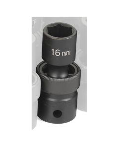 Grey Pneumatic 1/2" Drive x 16mm Standard Universal Socket