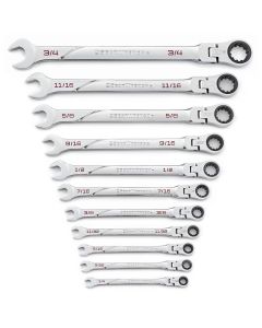 KDT86247 image(1) - GearWrench 11 Piece 120XP Universal Spline XL Flex Head Ratcheting Combination SAE Wrench Set