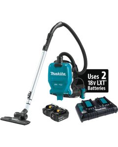 MAKXCV09PT image(0) - Makita 18V X2 (36V) LXT&reg; Lith-Ion Brushless Cordless 1/2 Gallon HEPA Filter Backpack Dry Vacuum Kit (5.0Ah)
