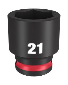 MLW49-66-6144 image(1) - Milwaukee Tool SHOCKWAVE Impact Duty  3/8"Drive 21MM Standard 6 Point Socket