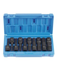 GRE1498MH image(0) - Grey Pneumatic 1/2" Drive 10 Piece Metric Hex Driver Set