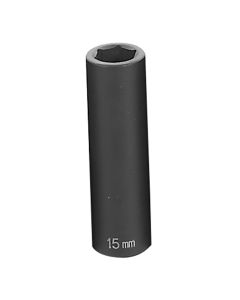 GRE2015MD image(1) - Grey Pneumatic 1/2" Drive x 15mm Deep  Socket