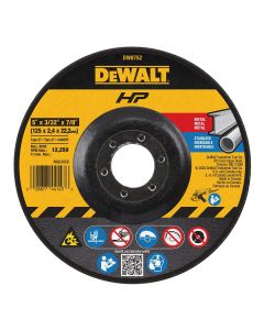 DEWALT Abrasive Wheel, 5-Inch X 3/32-Inch X 7/8-Inch