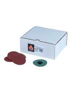 HIT336-25 image(0) - High Teck Products 336-25 R-Style Disc, 3 in Dia, 36 Grit, Aluminum Oxide, Polymer Backing