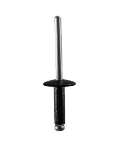 AUVECO 14127 Fascia Bumper Rivet, 3/16 in Dia x 3/8 to 1/2 in Grip Range, Aluminum, Black