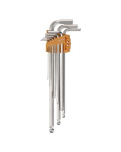 VES8309BPLU image(0) - Vessel Tools Ball Point Hex L-Key Wrench (Long Type) 9PC. Set No.8309BP-LU