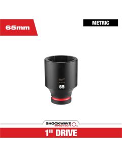 MLW49-66-6643 image(0) - Milwaukee Tool SHOCKWAVE&trade; Impact Duty 1" Drive 65MM Deep 6 Point Socket
