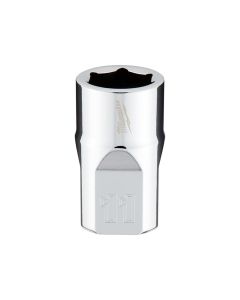 MLW45-34-9081 image(2) - Milwaukee Tool 3/8" Drive 11mm  Metric 6-Point Socket with FOUR FLAT Sides, Vanadium Steel, Chrome
