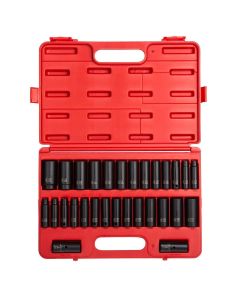 SUN5153DD image(2) - SUNEX 1/2" Drive 29 Piece SAE and Metric Deep Impact Soc