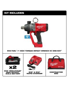 MLW2867-22 image(1) - Milwaukee Tool M18 FUEL 1 Inch High Torque Impact Wrench with ONE-KEY Kit