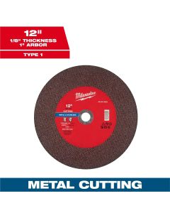 MLW49-94-0053 image(1) - Milwaukee Tool 12" x 1/8" x 1" Metal Cut Off Wheel -Type 1