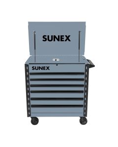 SUN8056FDBS image(0) - SUNEX Premium Full Drawer Service Cart - Blue Steel