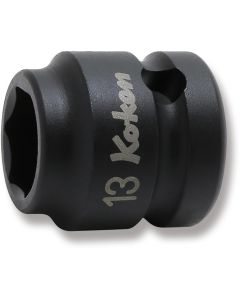 KKN14401MS-13 image(0) - Ko-ken USA 14401MS-13 1/2 Sq. Dr. Socket 13mm 6 point Length 25mm Thin walled