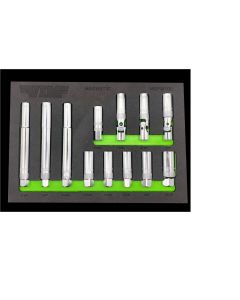 VIMMSPM100 image(1) - VIM Tools 12 Piece 3/8 Inch Drive Magnetic Spark Plug Master Set