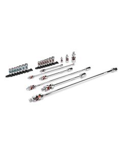 TIT85499 image(1) - Titan 23 pc. Auto-Flex&trade;� Socket and Extension Set