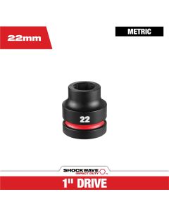 MLW49-66-6589 image(0) - Milwaukee Tool SHOCKWAVE&trade; Impact Duty 1" Drive 22MM Standard 6 Point Socket