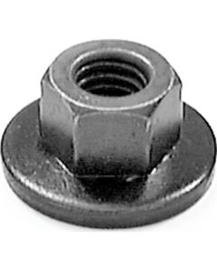 AVC15329 image(0) - AUVECO 15329 Type B Free Spinning Washer Nut, M6 x 1 mm Screw x 9 mm H x 10 mm Across Flats x 18 mm OD, Phosphate