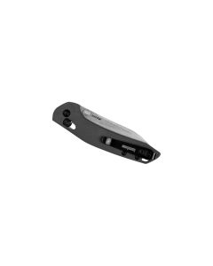 KER2059 image(2) - Kershaw Duster Manual Open DuraLock Modified Sheepsfoot Blade EDC Folding Pocket Knife - Charcoal Gray