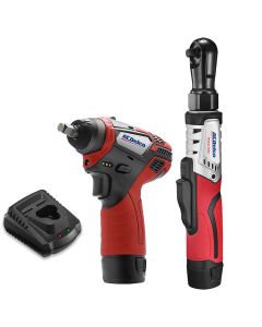 ACDARW12103-K1 image(0) - ACDelco ACDelco ARW12103-K1 G12 Series 12V Cordless Li-ion 3/8"? Brushless Rachet Wrench & Impact Wrench Combo Tool Kit with 2 Batteries